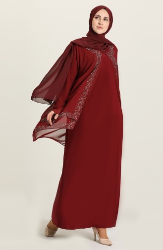 Habillé Hijab Bordeaux 5105-04