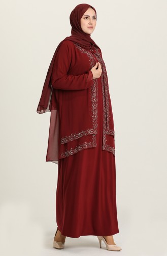 Habillé Hijab Bordeaux 5105-04