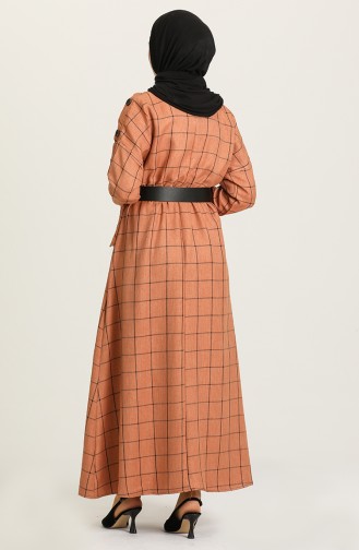 Lachsrosa Hijab Kleider 22K8445-02