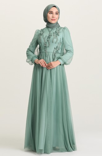 Habillé Hijab Vert noisette 3406-01