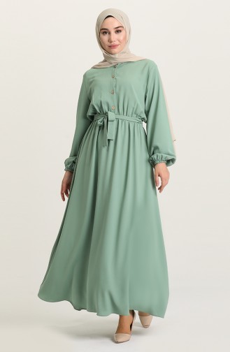 Robe Hijab Vert noisette 5024-02