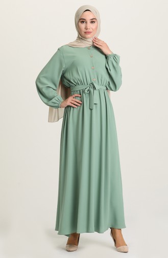 Robe Hijab Vert noisette 5024-02