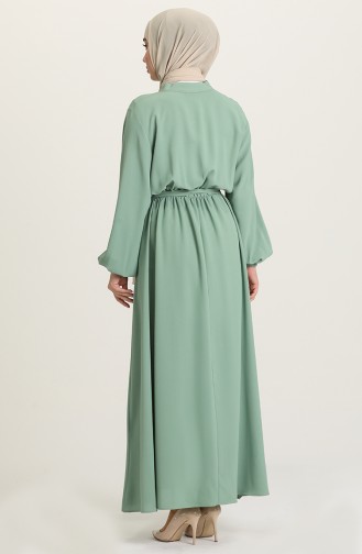 Robe Hijab Vert noisette 5024-02