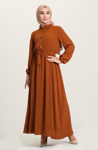 Tan Hijab Dress 5024-03