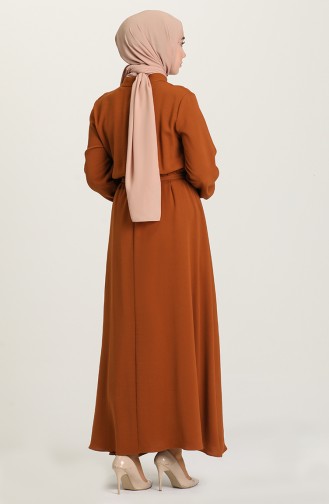 Tan Hijab Dress 5024-03