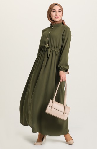 Khaki Hijab Kleider 5024-05