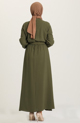 Khaki Hijab Kleider 5024-05