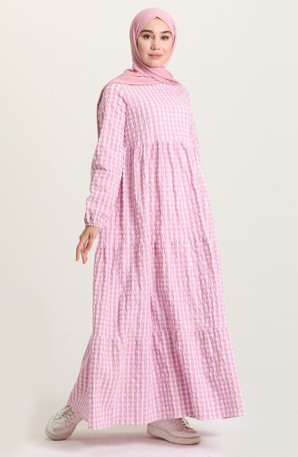Pink Hijab Dress 7012-05