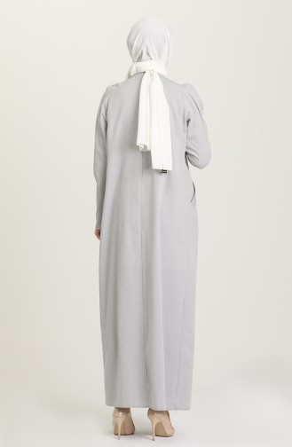 Gray Hijab Dress 3312-03