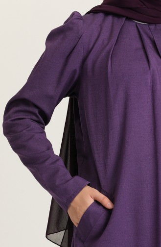 Lila Hijab Kleider 3312-04