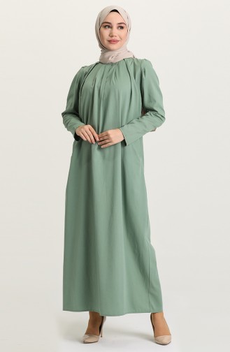 Grün Hijab Kleider 3312-05