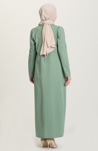 Grün Hijab Kleider 3312-05