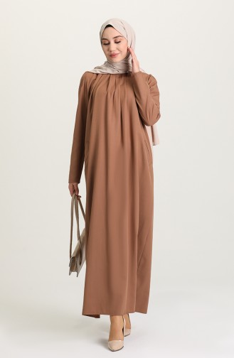 Camel Hijab Dress 3312-07
