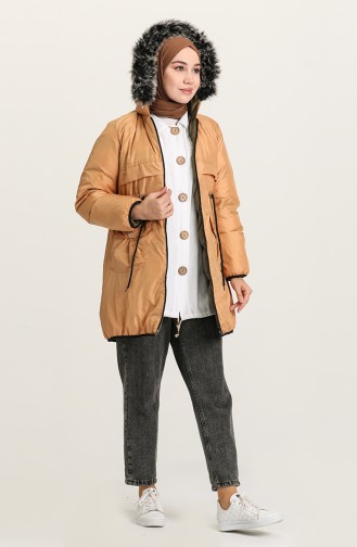 Khaki Winter Coat 7010-02