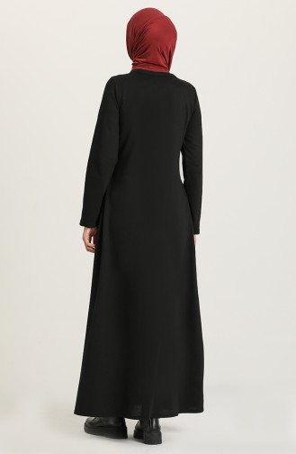 Black İslamitische Jurk 3305-01