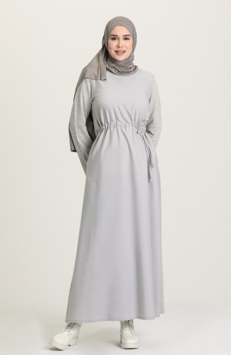 Grau Hijab Kleider 3305-05