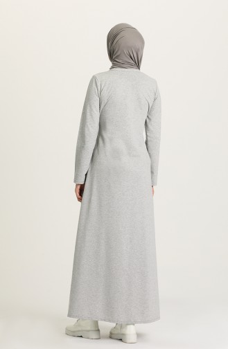 Gray Hijab Dress 3305-05