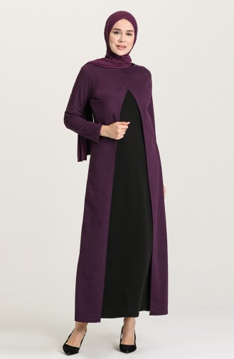 Lila Hijab Kleider 3315-02