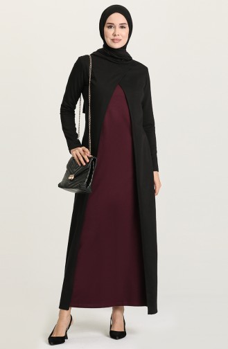 Black Hijab Dress 3315-08