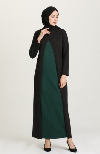 Emerald Green Hijab Dress 3315-09