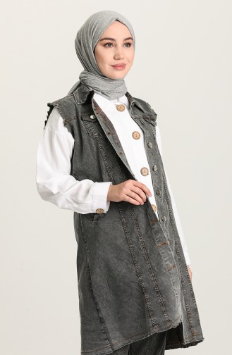 Gilet Sans Manches Gris 9598-01