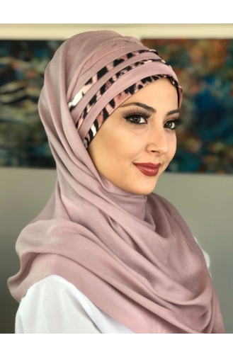 Light Dusty Rose Ready to Wear Turban 27-01