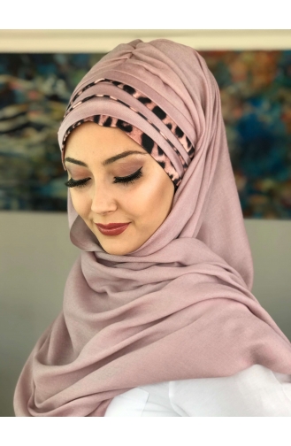Light Dusty Rose Ready to Wear Turban 27-01