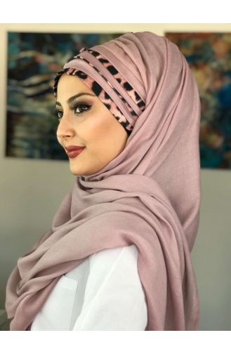 Turban Pret-a-Porter Rose pâle claire 27-01