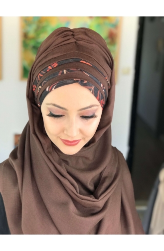 Dark Brown Ready to Wear Turban 36-01