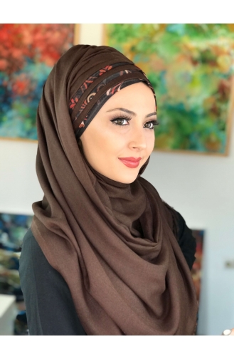 Dark Brown Ready to Wear Turban 36-01