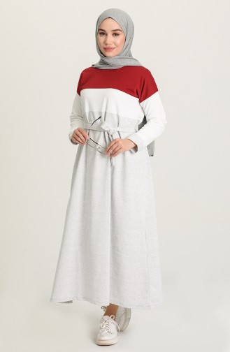 Grau Hijab Kleider 4506-06