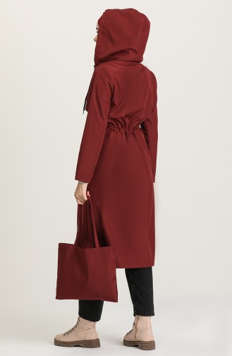 Claret red Trench Coats Models 3000-06