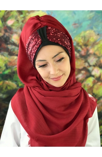 Claret Red Ready to Wear Turban 19-01