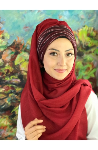 Büzgülü Hazir Şal HZSL8-01 Bordo