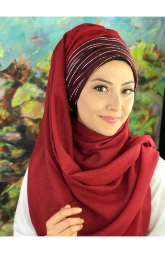 Büzgülü Hazir Şal HZSL8-01 Bordo