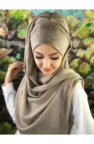 Beige Praktischer Turban 3-01