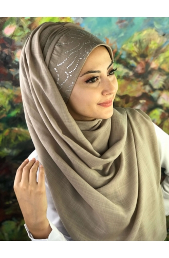 Beige Praktischer Turban 3-01