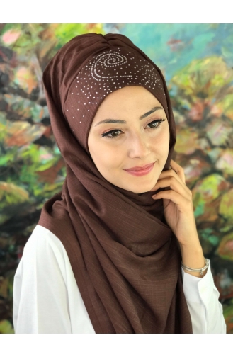 Turban Pret-a-Porter Couleur Brun 6-04