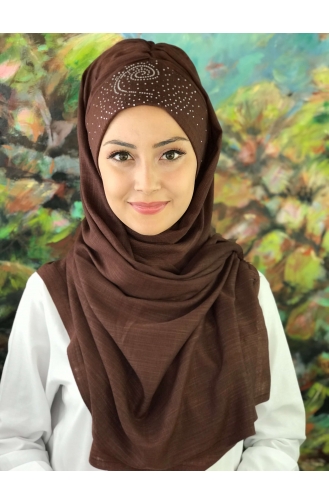 Turban Pret-a-Porter Couleur Brun 6-04