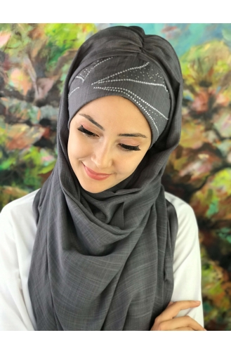 Dark gray Ready to wear Turban 5-02