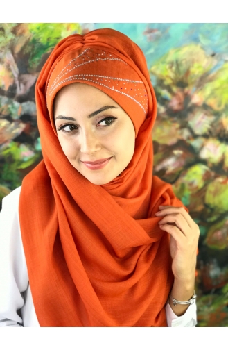 Feuerorange Praktischer Turban 5-04