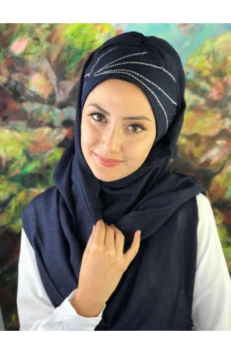 Dunkelblau Praktischer Turban 5-07