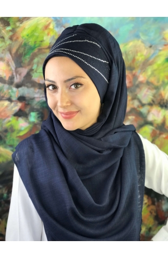 Dunkelblau Praktischer Turban 5-07
