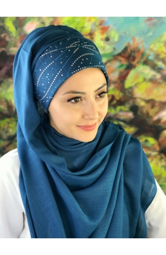 Turban Pret-a-Porter Bleu Foncé 2-01