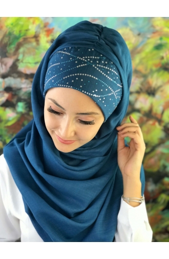 Turban Pret-a-Porter Bleu Foncé 2-01