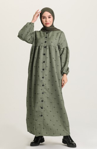 Grün Hijab Kleider 22k8456-02