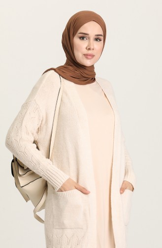 Creme Strickjacke 1503-01