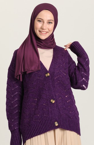 Lila Strickjacke 1508-03