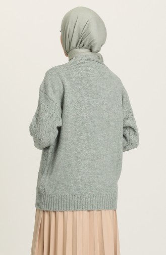 Unreife Mandelgrün Strickjacke 1509-02