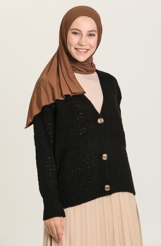 Triko Kısa Hırka 1509-04 Siyah
